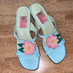 Lilly Pulitzer blue sandals 8.5